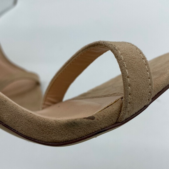 Olivia Ferragamo High Heels Stilettos Crystal Jeweled Ankle Strap Tan Womens 8 - Picture 13 of 17